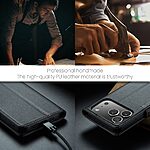 Θήκη iPhone 17 Pro - CASEME 023 - Flip Πορτοφόλι από Συνθετικό Δέρμα (PU) με TPU - Μαύρο - RFID/Wallet/Stand - Εικόνα 4