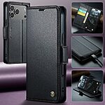 Θήκη iPhone 17 Pro - CASEME 023 - Flip Πορτοφόλι από Συνθετικό Δέρμα (PU) με TPU - Μαύρο - RFID/Wallet/Stand - Εικόνα 7