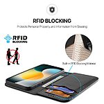 Θήκη iPhone 17 Pro Max - DUX DUCIS Hivo Series - Flip Πορτοφόλι από Αυθεντικό Δέρμα - Μαύρο - RFID/Wallet/Stand - Εικόνα 4