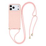 Θήκη iPhone 17 Pro Max - OEM - Πλάτη από Συνθετικό Δέρμα (PU) με TPU - Ροζ - Λουράκι