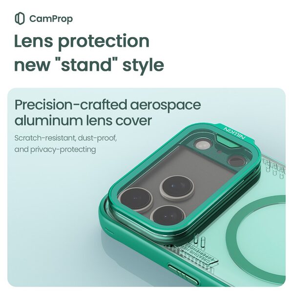 Θήκη iPhone 17 Pro Max - NILLKIN Iceblade CamProp - Σκληρή Θήκη PC+TPU - Χρυσό - Stand - Εικόνα 4