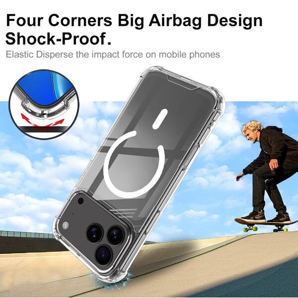 Θήκη iPhone 17 Pro Max - IMAK - Σκληρή Θήκη PC+TPU - Διάφανο - MagSafe - Εικόνα 4