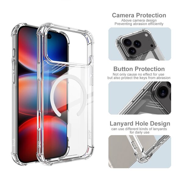 Θήκη iPhone 17 Pro Max - IMAK - Σκληρή Θήκη PC+TPU - Διάφανο - MagSafe - Εικόνα 5