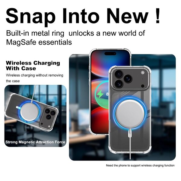 Θήκη iPhone 17 Pro Max - IMAK - Σκληρή Θήκη PC+TPU - Διάφανο - MagSafe - Εικόνα 7