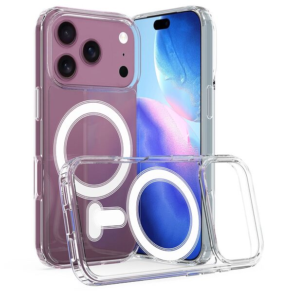 Θήκη iPhone 17 Pro Max - OEM - Σκληρή Θήκη PC+TPU - Διάφανο - MagSafe