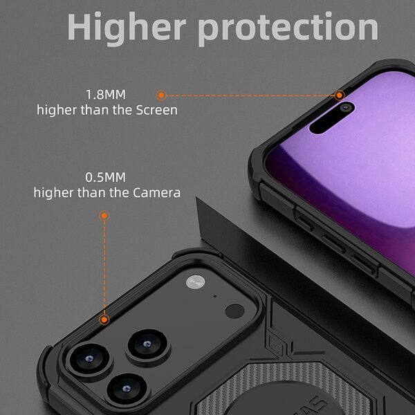 Θήκη iPhone 17 Pro Max - OEM - Σκληρή Θήκη PC+TPU - Γκρι - MagSafe - Εικόνα 5