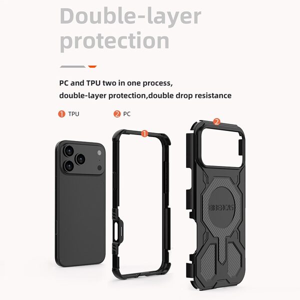 Θήκη iPhone 17 Pro Max - OEM - Σκληρή Θήκη PC+TPU - Γκρι - MagSafe - Εικόνα 6