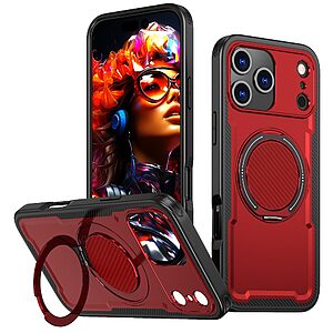 Θήκη iPhone 17 Pro Max - OEM - Σκληρή Θήκη PC+TPU - Κόκκινο - MagSafe/Stand