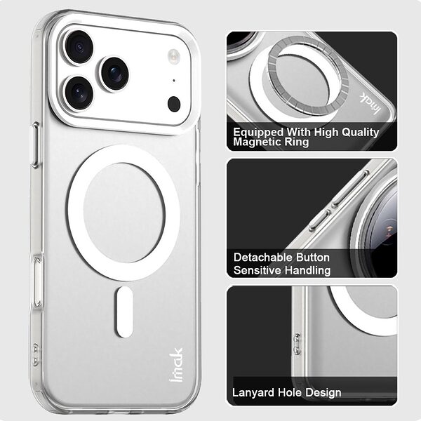 Θήκη iPhone 17 Pro Max - IMAK - Σκληρή Θήκη PC+TPU - Λευκό - MagSafe - Εικόνα 4