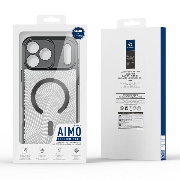 Θήκη iPhone 17 Pro Max - DUX DUCIS Aimo Series - Σκληρή Θήκη PC+TPU - Μαύρο - MagSafe - Εικόνα 9