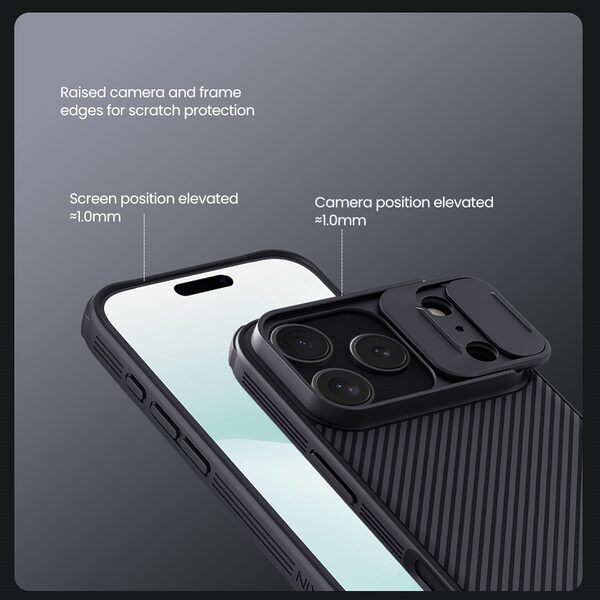 Θήκη iPhone 17 Pro Max - NILLKIN Camshield Pro - Σκληρή Θήκη PC+TPU - Μαύρο - MagSafe - Εικόνα 3