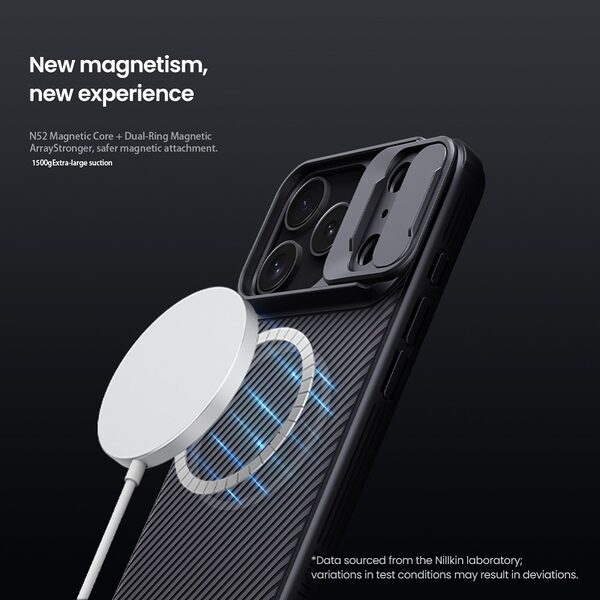 Θήκη iPhone 17 Pro Max - NILLKIN Camshield Pro - Σκληρή Θήκη PC+TPU - Μαύρο - MagSafe - Εικόνα 5