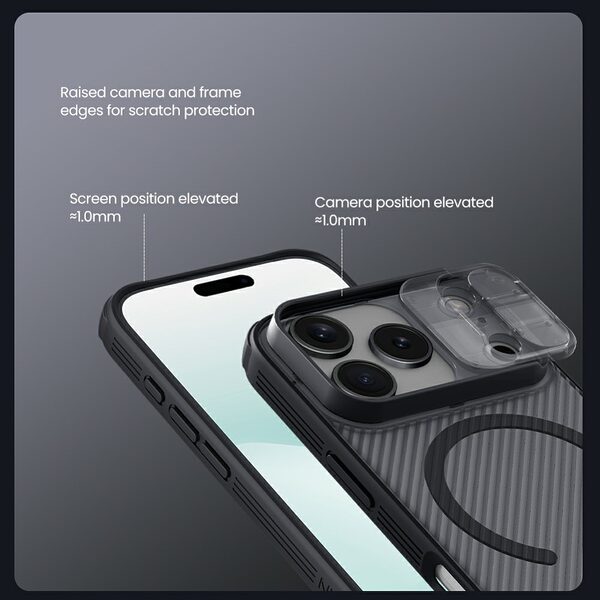 Θήκη iPhone 17 Pro Max - NILLKIN Camshield Pro Magnetic Series - Σκληρή Θήκη PC+TPU - Μαύρο - MagSafe - Εικόνα 3