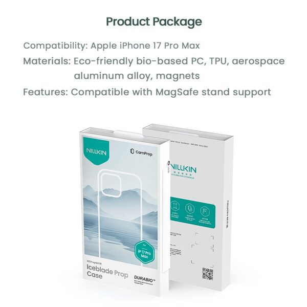 Θήκη iPhone 17 Pro Max - NILLKIN Iceblade CamProp - Σκληρή Θήκη PC+TPU - Πράσινο - Stand - Εικόνα 9