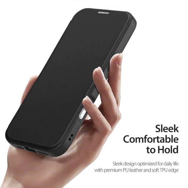 Θήκη iPhone 17 Pro Max - DUX DUCIS Skin X Pro Series - Flip Θήκη από Συνθετικό Δέρμα (PU) - Μαύρο - MagSafe/RFID - Εικόνα 9
