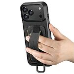 Θήκη iPhone 17 Pro Max - SUTENI H13 - Πλάτη από Συνθετικό Δέρμα (PU) με TPU - Μαύρο - Card Holder/Stand - Εικόνα 3