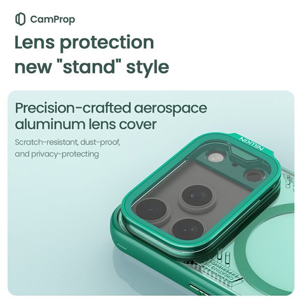 Θήκη iPhone 17 Pro - NILLKIN Iceblade CamProp - Σκληρή Θήκη PC+TPU - Χρυσό - MagSafe/Stand - Εικόνα 4
