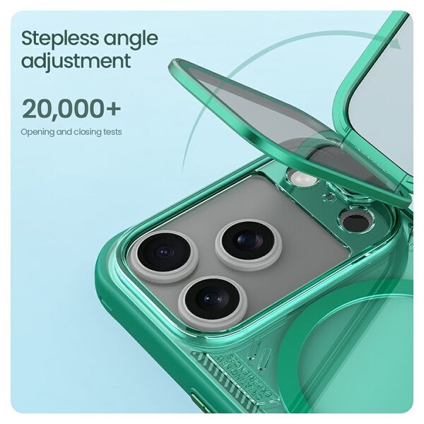 Θήκη iPhone 17 Pro - NILLKIN Iceblade CamProp - Σκληρή Θήκη PC+TPU - Χρυσό - MagSafe/Stand - Εικόνα 5