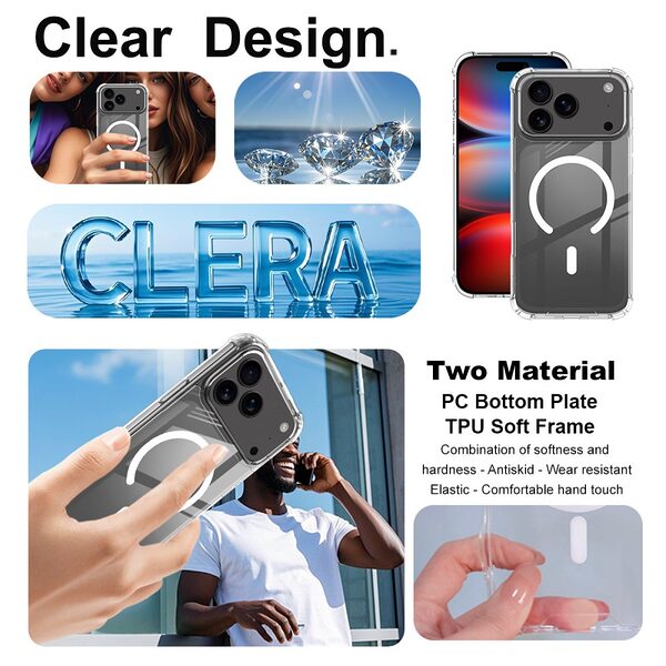Θήκη iPhone 17 Pro - IMAK - Σκληρή Θήκη PC+TPU - Διάφανο - MagSafe - Εικόνα 6