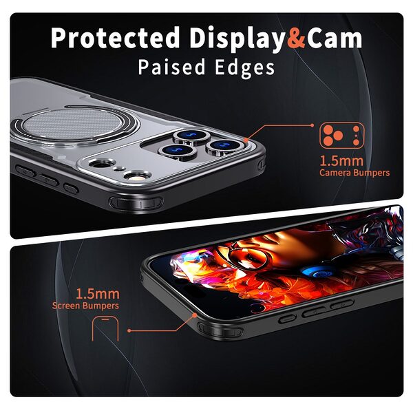 Θήκη iPhone 17 Pro - OEM - Σκληρή Θήκη PC+TPU - Γκρι - MagSafe/Stand - Εικόνα 4