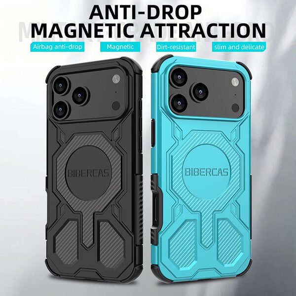 Θήκη iPhone 17 Pro - OEM - Σκληρή Θήκη PC+TPU - Γκρι - MagSafe - Εικόνα 2