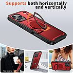 Θήκη iPhone 17 Pro - OEM - Σκληρή Θήκη PC+TPU - Κόκκινο - MagSafe/Stand - Εικόνα 5