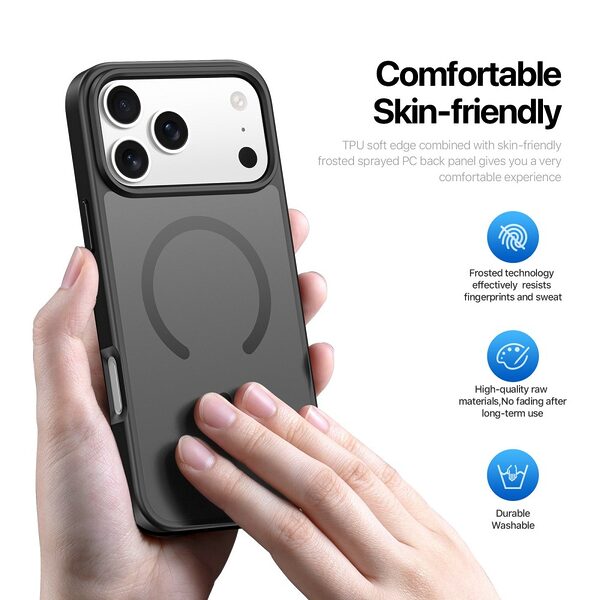 Θήκη iPhone 17 Pro - DUX DUCIS Yind Series - Σκληρή Θήκη PC+TPU - Μαύρο - MagSafe - Εικόνα 4