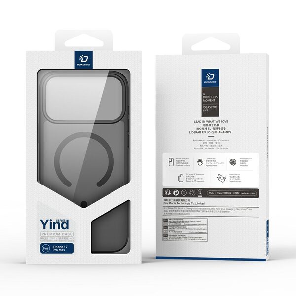 Θήκη iPhone 17 Pro - DUX DUCIS Yind Series - Σκληρή Θήκη PC+TPU - Μαύρο - MagSafe - Εικόνα 8