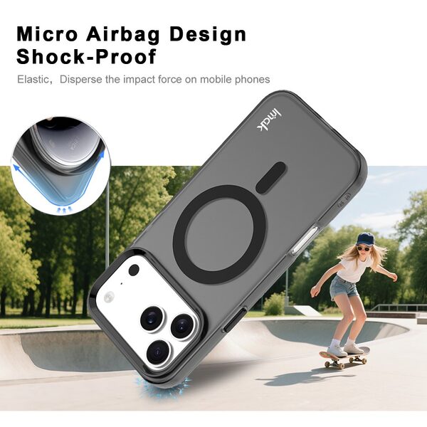 Θήκη iPhone 17 Pro - IMAK - Σκληρή Θήκη PC+TPU - Μαύρο - MagSafe - Εικόνα 3