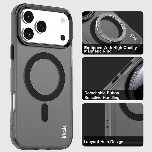 Θήκη iPhone 17 Pro - IMAK - Σκληρή Θήκη PC+TPU - Μαύρο - MagSafe - Εικόνα 4