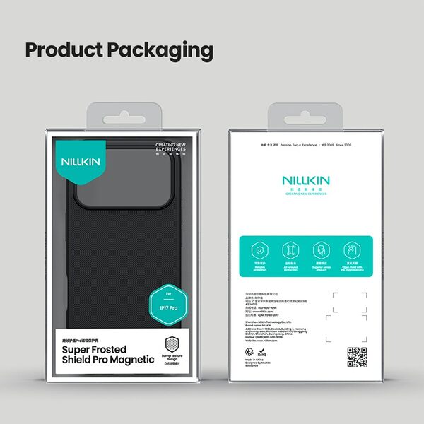 Θήκη iPhone 17 Pro - NILLKIN Frosted Shield Pro - Σκληρή Θήκη PC+TPU - μαύρο - MagSafe - Εικόνα 4