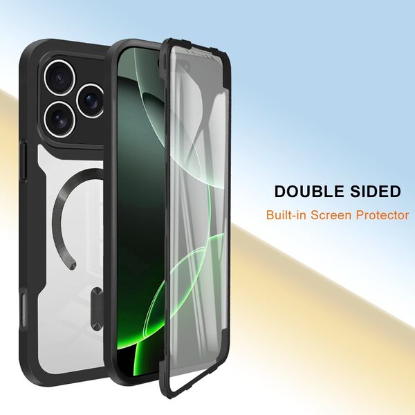 Θήκη iPhone 17 Pro - OEM - Σκληρή Θήκη PC+TPU - Μαύρο - MagSafe - Εικόνα 3