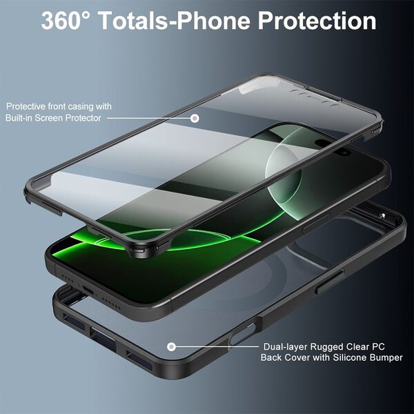 Θήκη iPhone 17 Pro - OEM - Σκληρή Θήκη PC+TPU - Μαύρο - MagSafe - Εικόνα 4