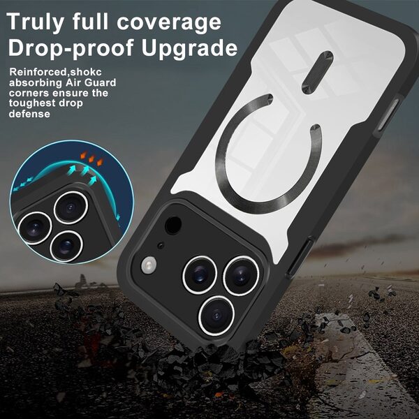 Θήκη iPhone 17 Pro - OEM - Σκληρή Θήκη PC+TPU - Μαύρο - MagSafe - Εικόνα 6