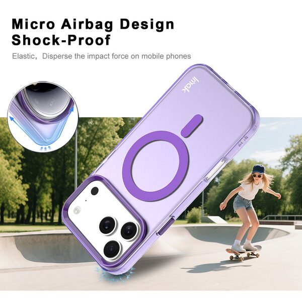 Θήκη iPhone 17 Pro - IMAK - Σκληρή Θήκη PC+TPU - Μωβ - MagSafe - Εικόνα 3