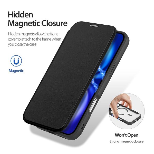 Θήκη iPhone 17 Pro - DUX DUCIS Skin X Pro Series - Flip Θήκη από Συνθετικό Δέρμα (PU) - Μαύρο - MagSafe/RFID - Εικόνα 10