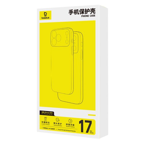 Θήκη iPhone 17 Pro - BASEUS Simple Series - Πλάτη TPU - Διάφανο - Εικόνα 3