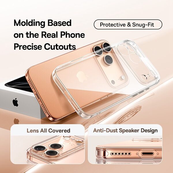 Θήκη iPhone 17 Pro - BASEUS Simple Series - Πλάτη TPU - Διάφανο - Εικόνα 4