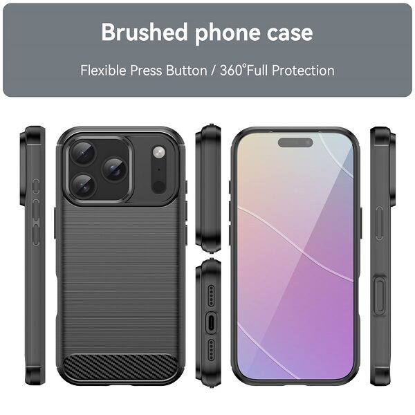 Θήκη iPhone 17 Pro - OEM - Πλάτη TPU - Μαύρο - Εικόνα 3