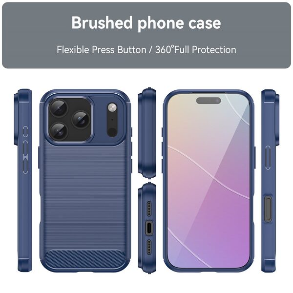Θήκη iPhone 17 Pro - OEM - Πλάτη TPU - Μπλε - Εικόνα 3