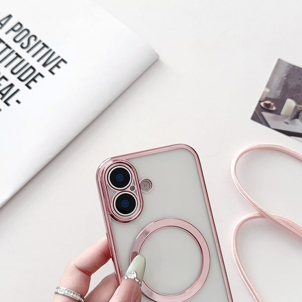 Θήκη iPhone 17 - OEM - Πλάτη TPU - ροζ χρυσό - MagSafe - Εικόνα 4