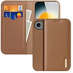 Θήκη iPhone Air - DUX DUCIS Hivo Series - Flip Πορτοφόλι από Αυθεντικό Δέρμα - Καφέ - RFID/Wallet/Stand