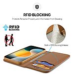 Θήκη iPhone Air - DUX DUCIS Hivo Series - Flip Πορτοφόλι από Αυθεντικό Δέρμα - Καφέ - RFID/Wallet/Stand - Εικόνα 4