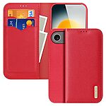Θήκη iPhone Air - DUX DUCIS Hivo Series - Flip Πορτοφόλι από Αυθεντικό Δέρμα - Κόκκινο - RFID/Wallet/Stand
