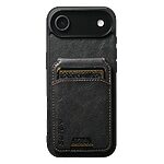 Θήκη iPhone Air - SUTENI H02 - Πλάτη από Συνθετικό Δέρμα (PU) με TPU - Μαύρο - Wallet/Stand