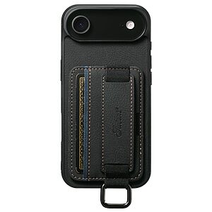 Θήκη iPhone Air - SUTENI H13 - Πλάτη από Συνθετικό Δέρμα (PU) με TPU - Μαύρο - Card Holder/Stand