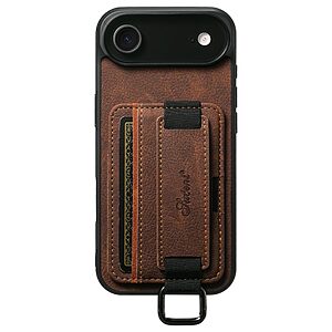 Θήκη iPhone Air - SUTENI H13 - Πλάτη από Συνθετικό Δέρμα (PU) με TPU - Καφέ - Card Holder/Stand