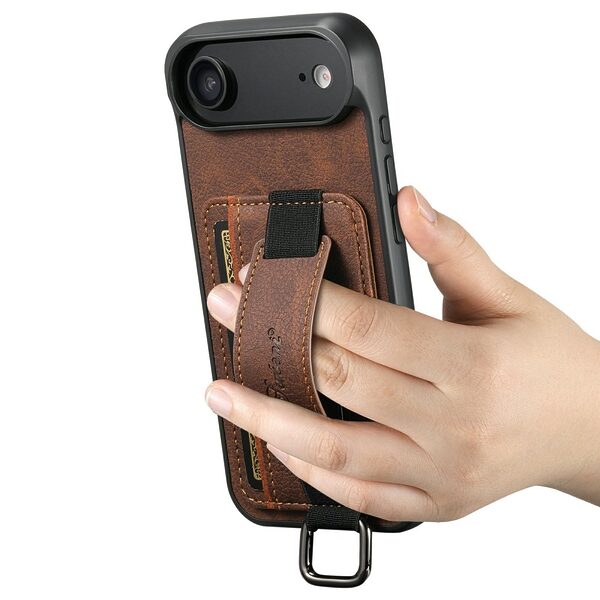 Θήκη iPhone Air - SUTENI H13 - Πλάτη από Συνθετικό Δέρμα (PU) με TPU - Καφέ - Card Holder/Stand - Εικόνα 4
