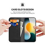 Θήκη iPhone Air - DUX DUCIS Hivo Series - Flip Πορτοφόλι από Αυθεντικό Δέρμα - Μαύρο - RFID/Wallet/Stand - Εικόνα 3