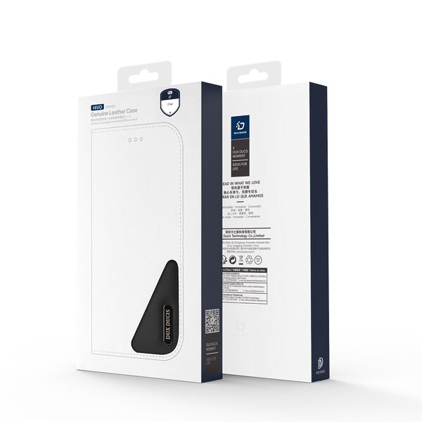Θήκη iPhone Air - DUX DUCIS Hivo Series - Flip Πορτοφόλι από Αυθεντικό Δέρμα - Μαύρο - RFID/Wallet/Stand - Εικόνα 9